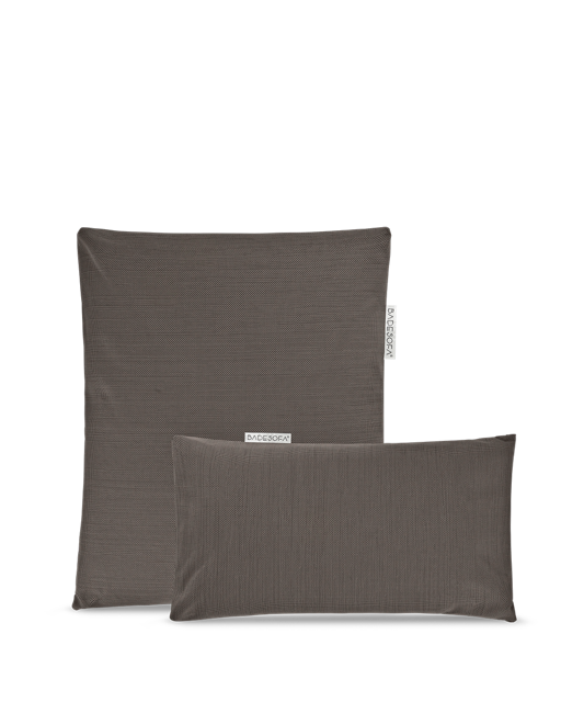 Badesofa Rückenkissen Größe Small und Fusskissen in Mocha